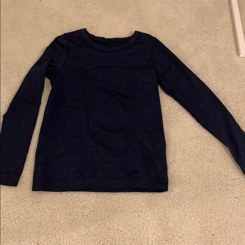 Navy Lululemon Swiftly Tech Long Sleeve Shirt
